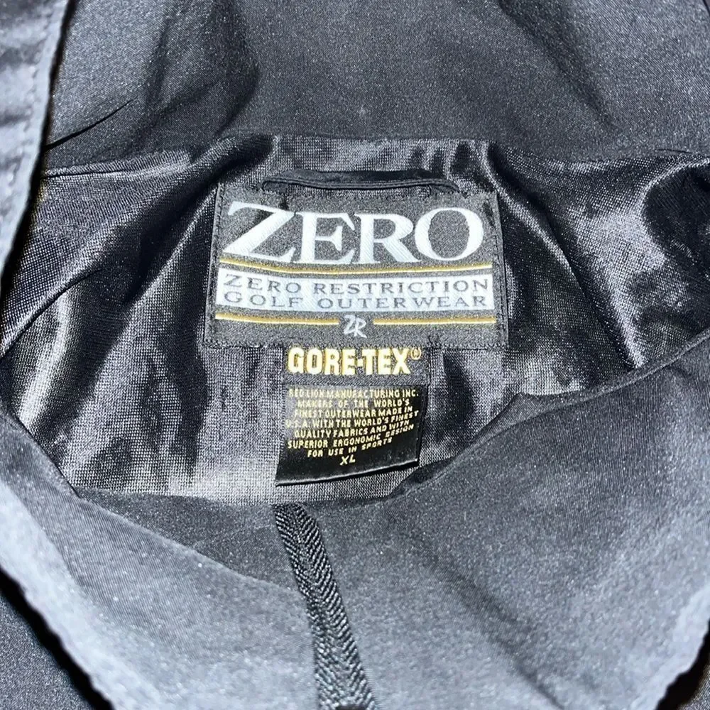Black Executive Waterproof GoreTex Zero Restriction SS Pullover Golf Jacket XL